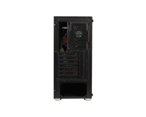 Корпус Aerocool Quartz Red , ATX, без БП, закаленное стекло спереди и сбоку, 3x 12см LED (красный), 1х 12см (черный) в комплекте, 1xUSB 3.0, 2xUSB 2.0