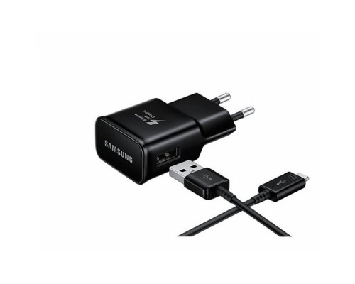 Зарядное уст-во Samsung EP-TA20EBECGRU 2A кабель USB Type C Black