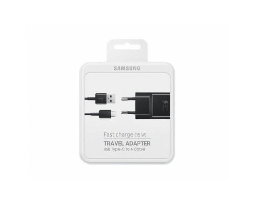 Зарядное уст-во Samsung EP-TA20EBECGRU 2A кабель USB Type C Black