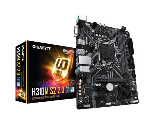 Материнская плата H310M S2 2.0, Socket 1151, Intel®H310, 2xDDR4-2666, D-SUB, 1xPCI-Ex16, 2xPCI-Ex1, 4xSATA3, 8 Ch Audio, GLan, (4+2)xUSB2.0, (2+2)xUSB3.1, 2xPS/2, mATX, RTL,