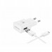 Зарядное уст-во Samsung EP-TA20EWECGRU 2A кабель USB Type C White