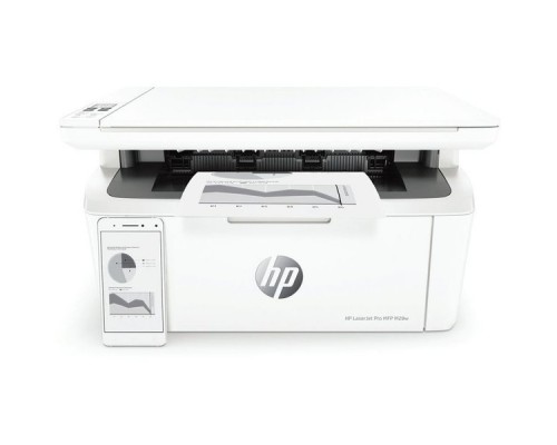 МФУ HP LaserJet Pro M28w (А4, 18p, c/pr/sc, 150л, 32Mb, Wi-Fi, без DU, крышка)