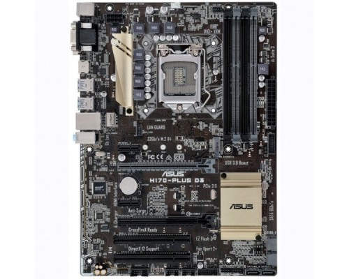 Материнская плата ASUS H170 PLUS D3 S1151 H170 2xPCI-E Dsub+DVI+HDMI GbLAN SATA RAID ATX 4DDR3 (RTL)