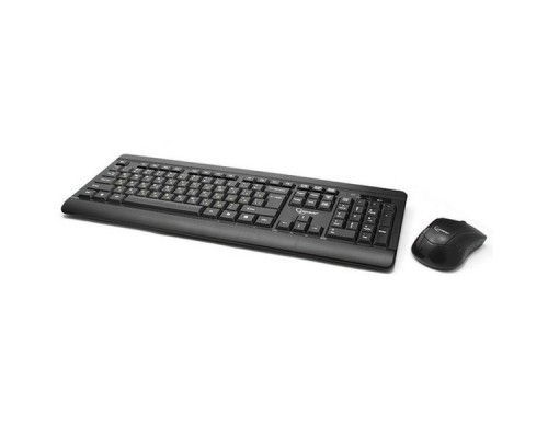 Клавиатура Комплект кл-ра+мышь беспров. Gembird KBS-8001, 2.4ГГц, черный, 104 клавиши+2 кнопки+колесо кнопка, 1000 DPI, батарейки в комплекте