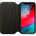 iPhone XS Leather Folio - Black