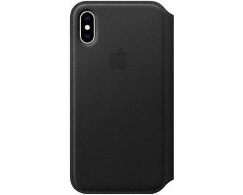 iPhone XS Leather Folio - Black