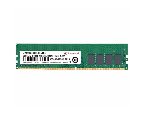 Модуль памяти Transcend 8GB U-DIMM DDR4, 2666 МГц, 1Rx8, 1.2V