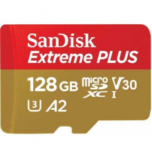 Карта памяти MicroSDXC 128Gb SanDisk Extreme Plus SDSQXBZ-128G-GN6MA C10/UHS-I U3/A2/V30 R170 +SDA                                                                                                                                                        