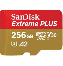 Флеш карта microSD 256GB SanDisk microSDXC Class 10 UHS-I A2 C10 V30 U3 Extreme Plus (SD адаптер) 170MB/s                                                                                                                                                 