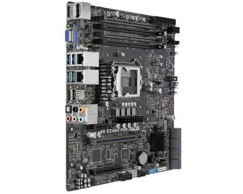 Материнская плата ASUS WS C246M PRO S1151 C246 PCI-E Dsub+DVI+HDMI 2xGbLAN SATA RAID MicroATX 4DDR4 (RTL)