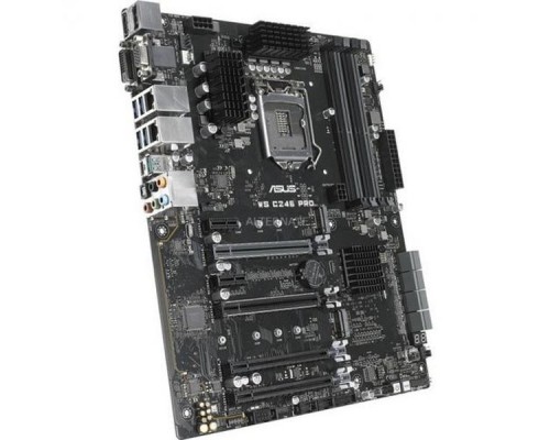 Материнская плата ASUS WS C246 PRO S1151 C246 PCI-E Dsub+DVI+HDMI 2xGbLAN SATA RAID ATX 4DDR4 (RTL)