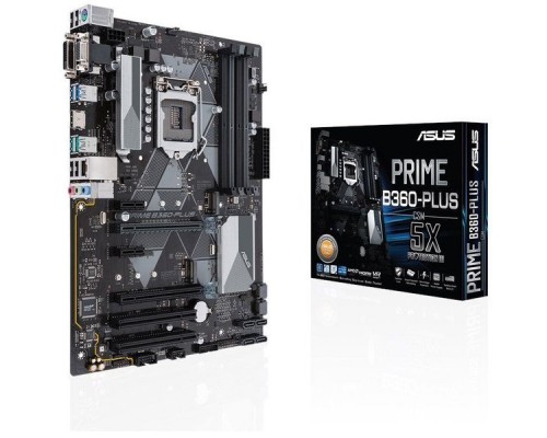 Материнская плата ASUS PRIME B360-PLUS/CSM S1151 B360 2xPCI-E D-Sub+DVI+HDMI GbLAN SATA RAID ATX 4DDR4