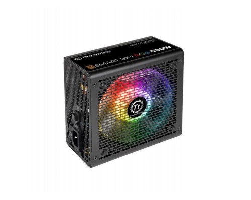 Блок питания Thermaltake ATX 550W Smart BX1 RGB 80+ bronze (24+4+4pin) APFC 120mm fan color LED 6xSATA RTL