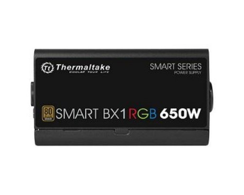 Блок питания Thermaltake ATX 650W Smart BX1 RGB 80+ bronze (24+4+4pin) APFC 120mm fan color LED 6xSATA RTL