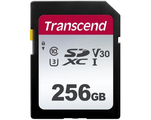 Карта памяти SDXC Transcend 300S, 256 Гб, UHS-I Class U3 V30, чтение: до 95Мб/с, запись: до 45Мб/с