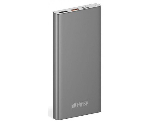 Мобильный аккумулятор Hiper MPX10000 Li-Pol 10000mAh 3A+3A+2.4A серый 2xUSB