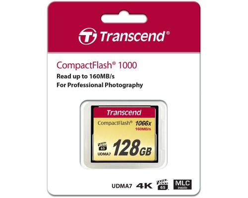 Карта памяти CF 128Gb Transcend TS128GCF1000 R160 W120 VPG-20