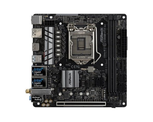 Материнская плата ASRock Z390M-ITX/AC S1151 Z390 PCI-E HDMI+DP 2xGbLAN+WiFi+BT SATA RAID Mini-ITX 2DDR4 (R