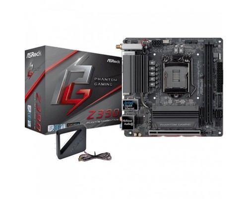 Материнская плата Z390 PHANTOM GAMING-ITX/AC, Socket 1151, Intel®Z390, 2xDDR4-2666, HDMI+DP, 1xPCI-Ex16, 4xSATA3 (RAID 0/1/5/10), 2xM.2, 8 Ch Audio, GLan, WiFi 802.11ac, (0+2)xUSB2.0, (6+2)xUSB3.1, 1xUSB3.1 Type-C™, 1xPS/2, Mini-ITX, RTL,