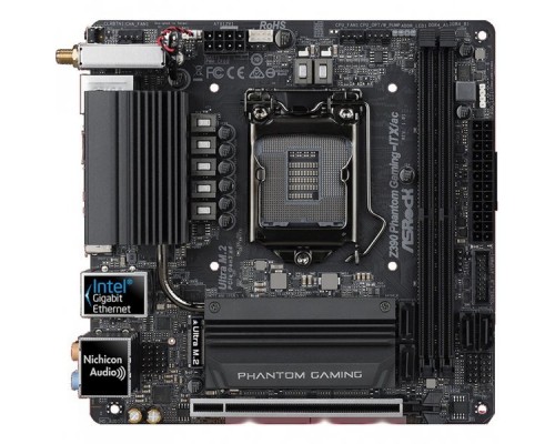 Материнская плата Z390 PHANTOM GAMING-ITX/AC, Socket 1151, Intel®Z390, 2xDDR4-2666, HDMI+DP, 1xPCI-Ex16, 4xSATA3 (RAID 0/1/5/10), 2xM.2, 8 Ch Audio, GLan, WiFi 802.11ac, (0+2)xUSB2.0, (6+2)xUSB3.1, 1xUSB3.1 Type-C™, 1xPS/2, Mini-ITX, RTL,