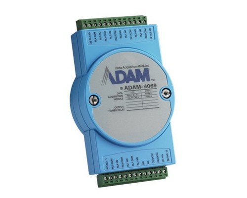 Модуль интерфейсный ADAM-4069-AE   Модуль релейного вывода, 8 каналов, Power Relay Output Module with Modbus Advantech