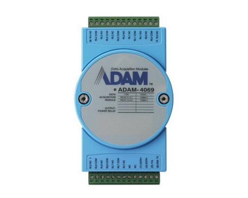 Модуль интерфейсный ADAM-4069-AE   Модуль релейного вывода, 8 каналов, Power Relay Output Module with Modbus Advantech