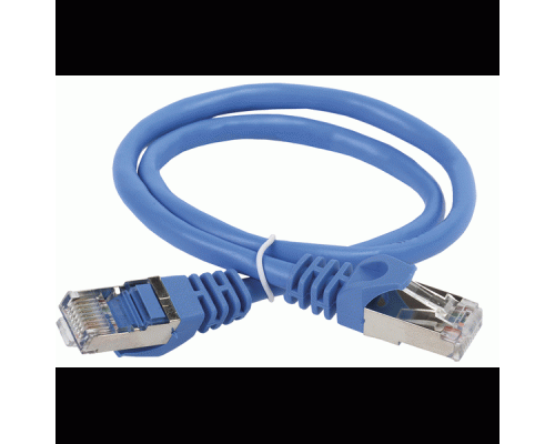 Патчкорд ITK Коммутационный шнур (патч-корд), кат.5Е FTP, 0,5м, синий