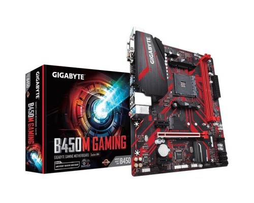 Материнская плата B450M GAMING, Socket AM4, AMD B450, 2xDDR4-2933, D-SUB+DVI-D+HDMI, 1xPCI-Ex16, 2xPCI-Ex1, 4xSATA3(RAID 0/1/10), 1xM.2, 8 Ch Audio, GLan, (2+4)xUSB2.0, (4+2)xUSB3.1, 2xPS/2, mATX, RTL