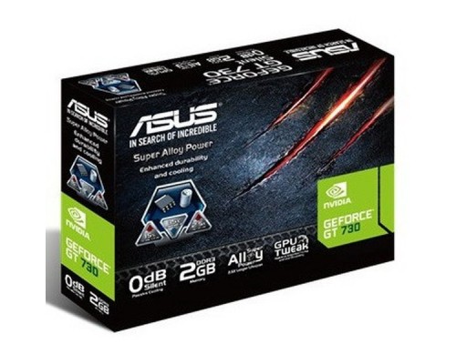 Видеокарта 2Gb PCI-E DDR3 ASUS GT730-SL-2GD3-BRK (RTL) DVI+HDMI GeForce GT730