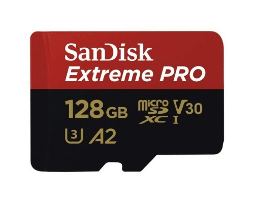 Карта памяти MicroSDXC 128Gb SanDisk Extreme Pro SDSQXCY-128G-GN6MA C10/UHS-I U3/A2/V30 R170 +SDA