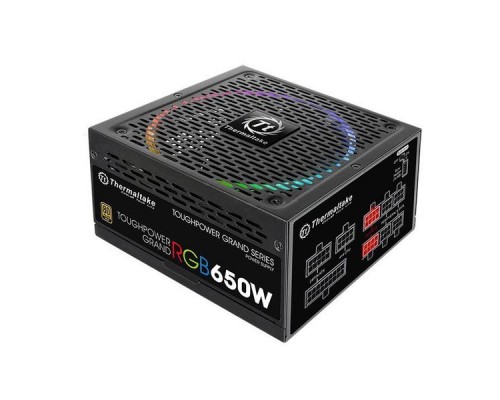 Блок питания Thermaltake ATX 650W Toughpower Grand RGB Sync 80+ gold (24+4+4pin) APFC 140mm fan color LED 9xSATA Cab Manag RTL