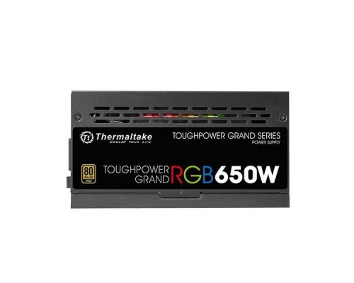 Блок питания Thermaltake ATX 650W Toughpower Grand RGB Sync 80+ gold (24+4+4pin) APFC 140mm fan color LED 9xSATA Cab Manag RTL