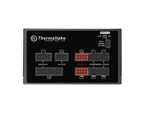 Блок питания Thermaltake ATX 650W Toughpower Grand RGB Sync 80+ gold (24+4+4pin) APFC 140mm fan color LED 9xSATA Cab Manag RTL