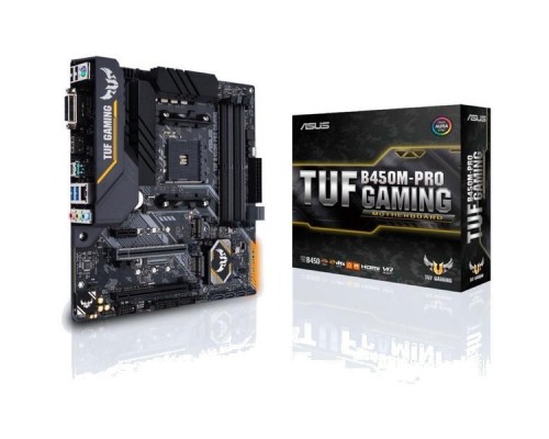 Материнская плата ASUS TUF B450M-PRO GAMING SAM4 AMD B450 2xPCI-E DVI+HDMI GbLAN SATA RAID MicroATX 4DDR4