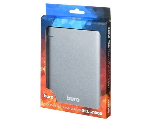 Внешний аккумулятор для портативных устройств Buro RCL-21000 Li-Pol 21000mAh 2.1A темно-серый 2xUSB