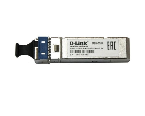 Трансивер D-Link 330R/10KM/A1A WDM SFP 1x1000Base-BX-U Tx:1310nm Rx:1550nm