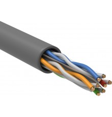 Кабель связи витая пара U/UTP, кат.6 4x2х23AWG solid, LSZH, 305м, серый                                                                                                                                                                                   