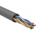 Кабель связи витая пара U/UTP, кат.6 4x2х23AWG solid, LSZH, 305м, серый