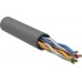 Кабель связи витая пара U/UTP, кат.6 4x2х23AWG solid, LSZH, 305м, серый