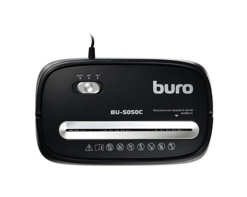 Шредер Buro Home BU-S050C (секр.P-3)/фрагменты/5лист./13лтр./пл.карты