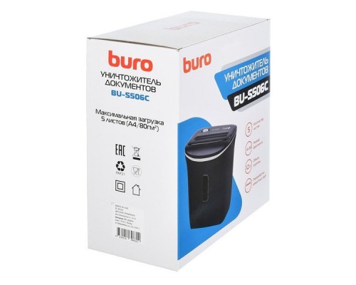 Шредер Buro Home BU-S506C (секр.P-4)/фрагменты/5лист./12лтр./пл.карты