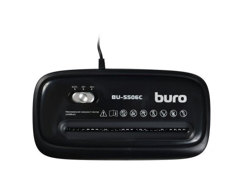 Шредер Buro Home BU-S506C (секр.P-4)/фрагменты/5лист./12лтр./пл.карты