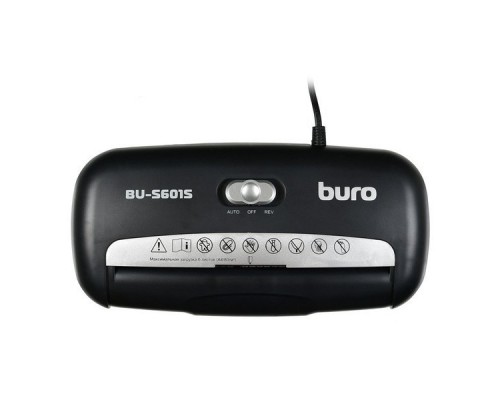 Шредер Buro Home BU-S601S (секр.Р-1)/ленты/6лист./10лтр./пл.карты