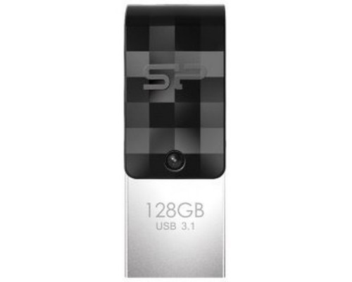 Флеш накопитель 128Gb Silicon Power Mobile C31, OTG, USB 3.1/Type-C, Черный