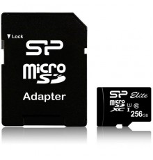 Карта памяти MicroSDXC 256Gb Silicon Power SP256GBSTXBU1V10SP Elite Class10 UHS-I U1 R85 SDA                                                                                                                                                              