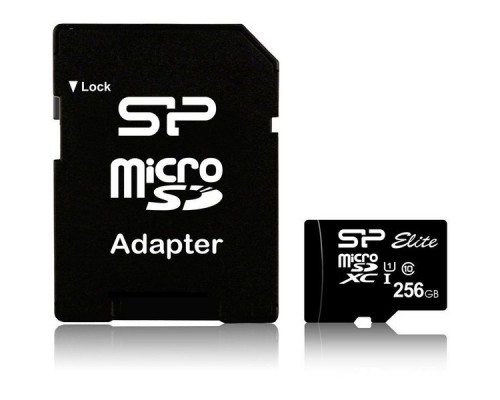 Карта памяти MicroSDXC 256Gb Silicon Power SP256GBSTXBU1V10SP Elite Class10 UHS-I U1 R85 SDA