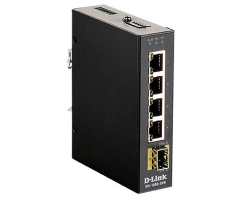 Коммутатор D-Link DIS-100G-5SW/A1A Промышленный неуправляемый коммутатор с 4 портами 10/100/1000Base-T, 1 портом 1000Base-X SFP, функцией энергосбереж