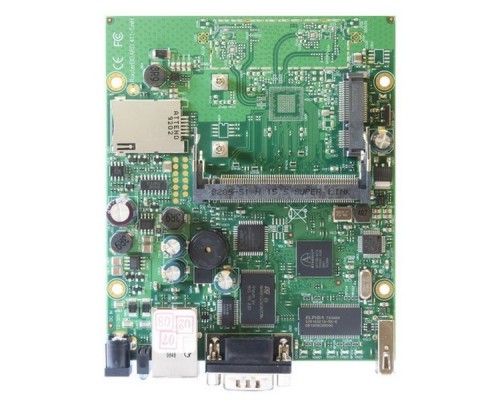 Сетевое оборудование MIKROTIK RB411U без корпуса RouterBOARD 411 with 300MHz Atheros CPU, 32MB RAM, 1 LAN, 1 MiniPCI, 1 MiniPCIe, 1 USB slot, RouterOS L4