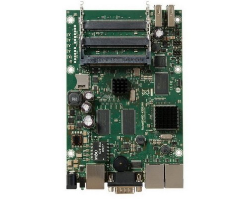 Маршрутизатор RB435G без корпуса RouterBOARD 435G with 680MHz Atheros CPU, 256MB RAM, 3 Gigabit LAN, 5 miniPCI, RouterOS L5, 2 USB ports