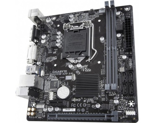 Материнская плата H310M S2V 2.0, Socket 1151, Intel®H310, 2xDDR4-2666, D-SUB+DVI-D, 1xPCI-Ex16, 1xPCI-Ex1, 4xSATA3, 8 Ch Audio, GLan, (4+2)xUSB2.0, (2+2)xUSB3.1,1xPS/2, mATX, RTL,